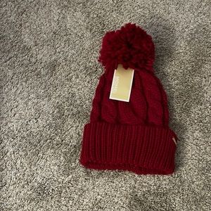 NWT Michael Kors Santa red winter hat